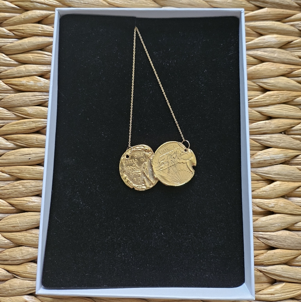 Alighieri Dante and Lion Handcrafted Medallion Necklace